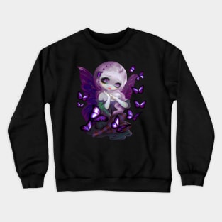 Purple haze fairy butterflies Crewneck Sweatshirt